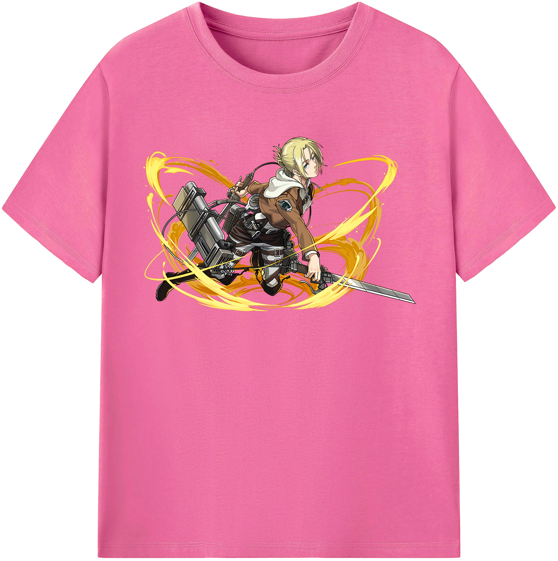 （画像用） 進撃の巨人 アニ・レオンハート Attack on Titan Annie Leonhart レディースカジュアルプリントTシャツ（綿100％）